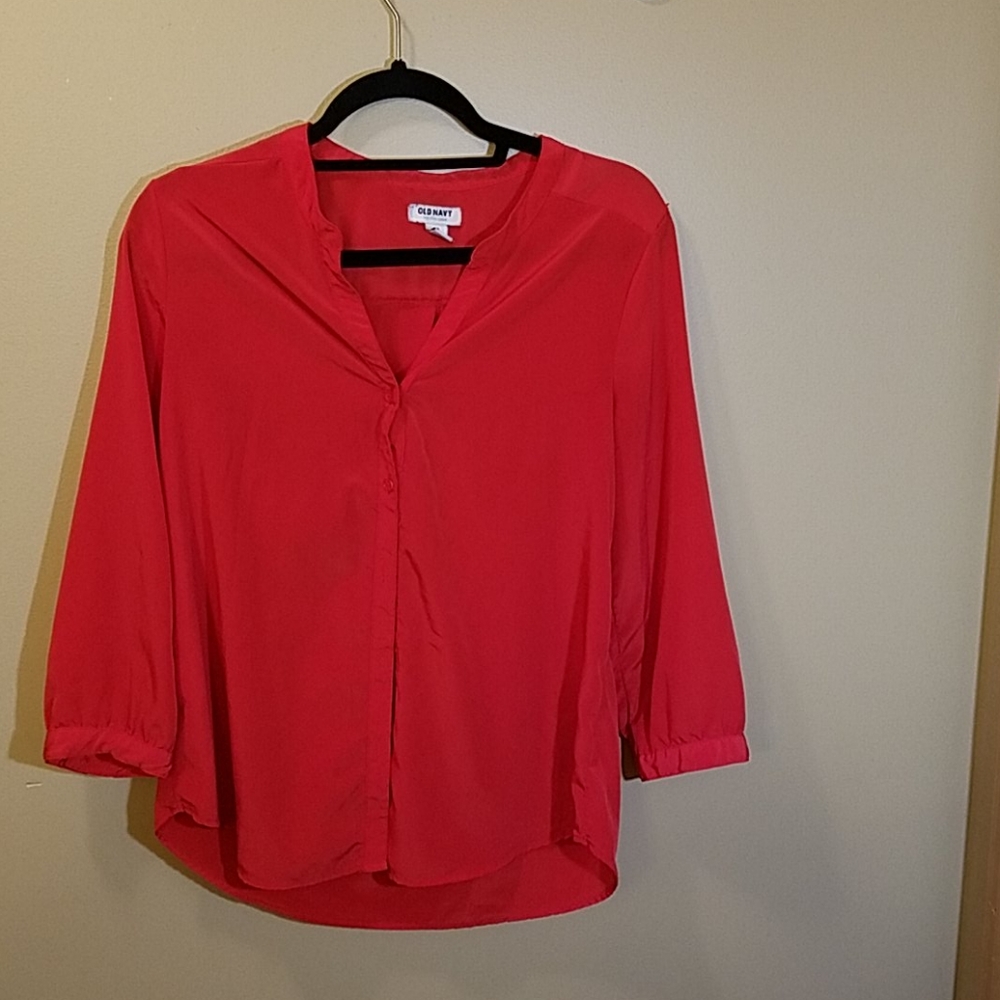 Silk button down